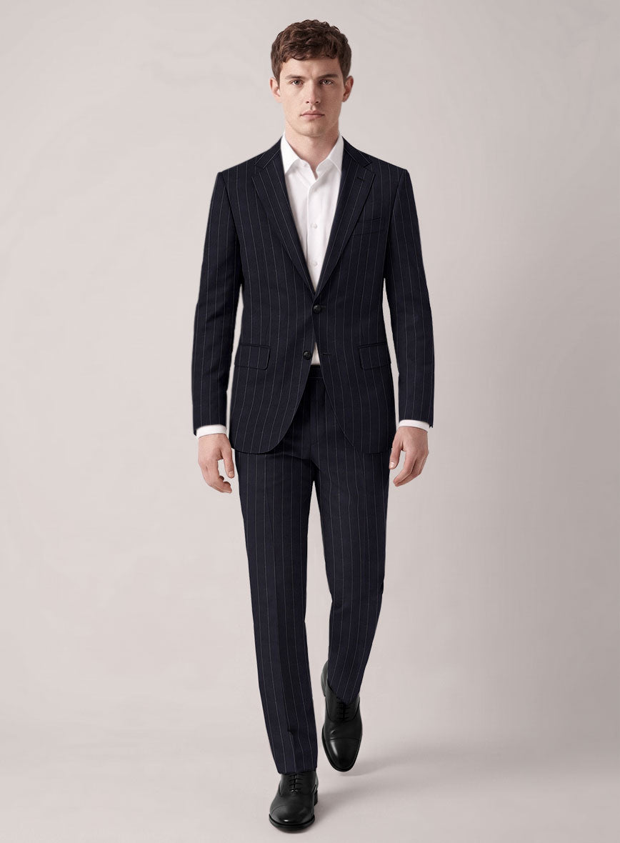 VBC Perennial Blue Pinstripe Wool Suit - StudioSuits