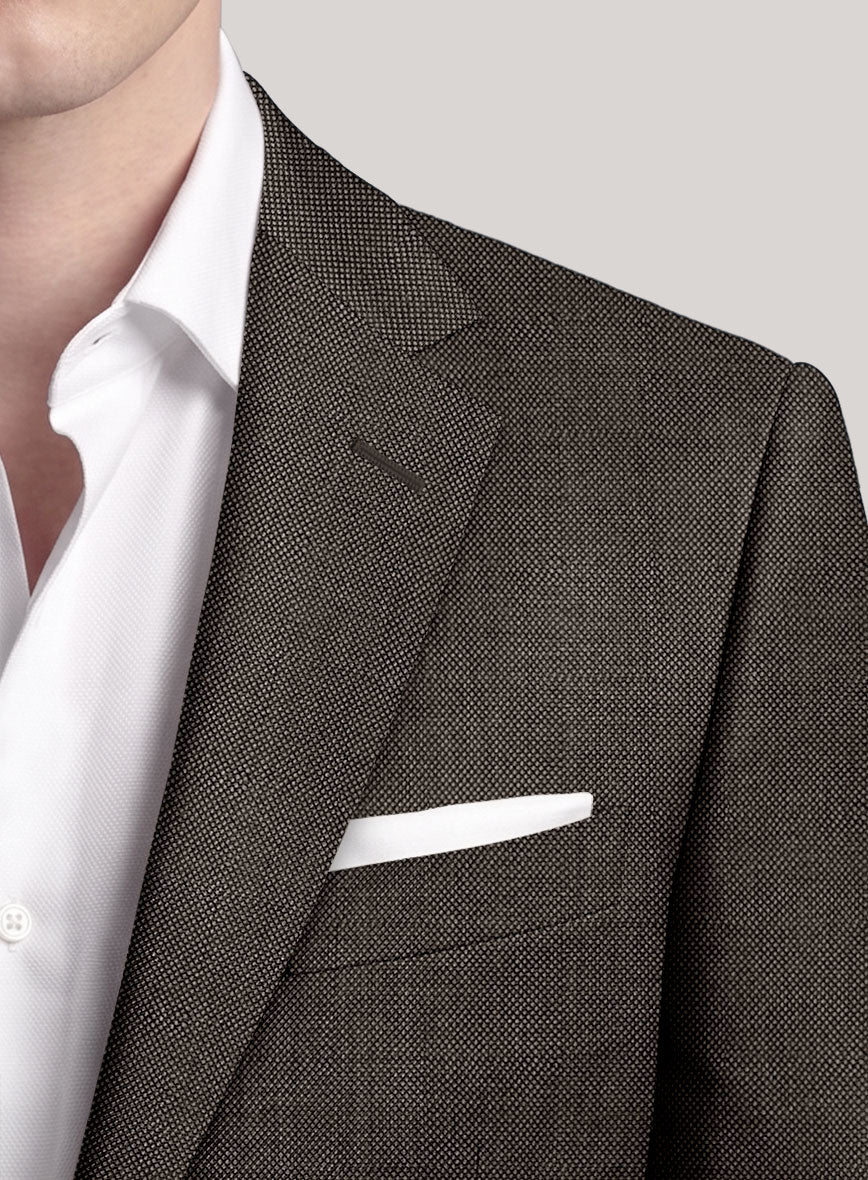 VBC Perennial Brown Birdseye Wool Jacket - StudioSuits