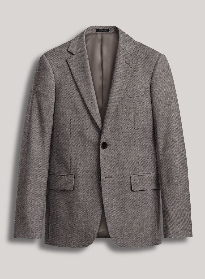 VBC Perennial Brown Gray Wool Jacket - StudioSuits