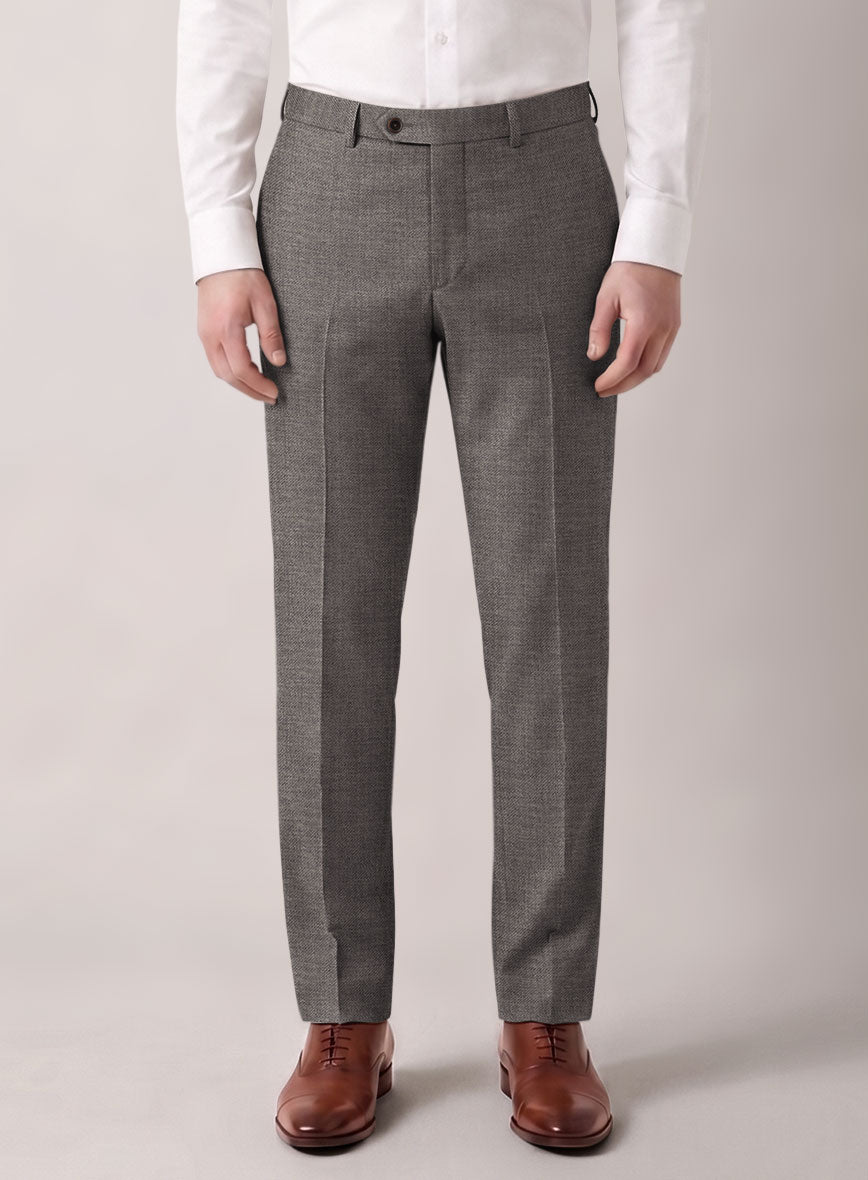 VBC Perennial Brown Gray Wool Pants - StudioSuits