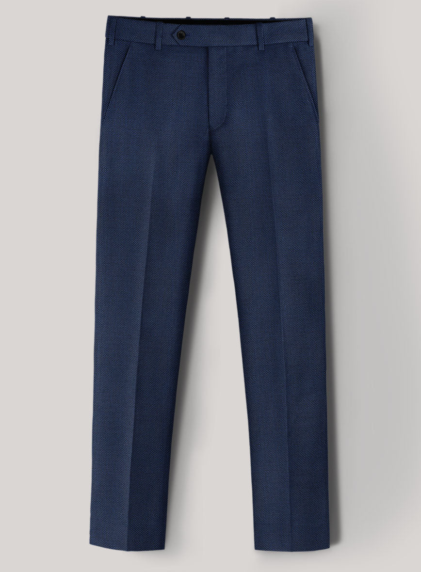 VBC Perennial Capri Blue Birdseye Wool Pants - StudioSuits
