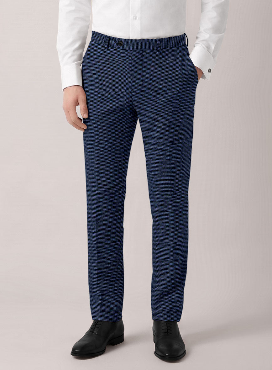 VBC Perennial Capri Blue Birdseye Wool Pants - StudioSuits