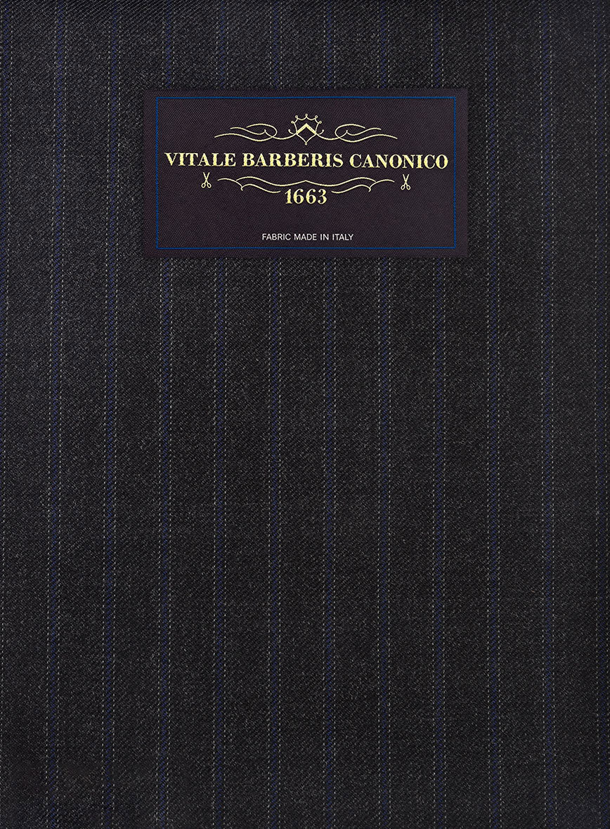 VBC Perennial Charcoal Blue Pinstripe Wool Suit - StudioSuits