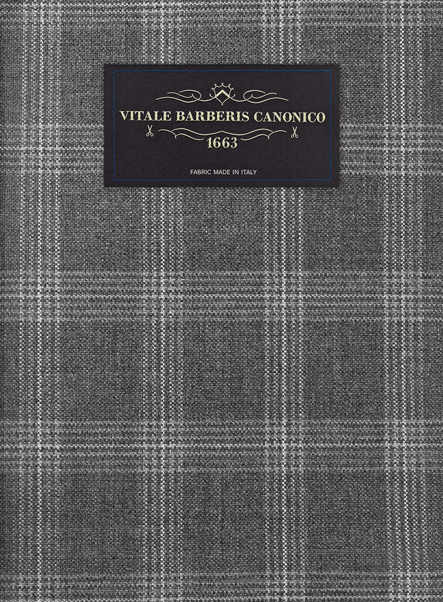 VBC Perennial Charcoal Glen Check Wool Pants - StudioSuits