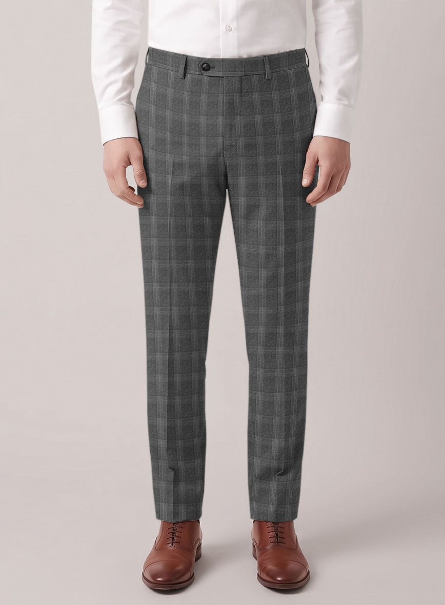 VBC Perennial Charcoal Glen Check Wool Suit - StudioSuits
