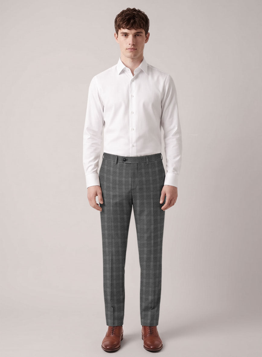 VBC Perennial Charcoal Glen Check Wool Suit - StudioSuits