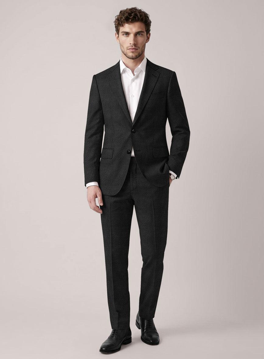 VBC Perennial Charcoal Gray Glen Check Wool Suit - StudioSuits
