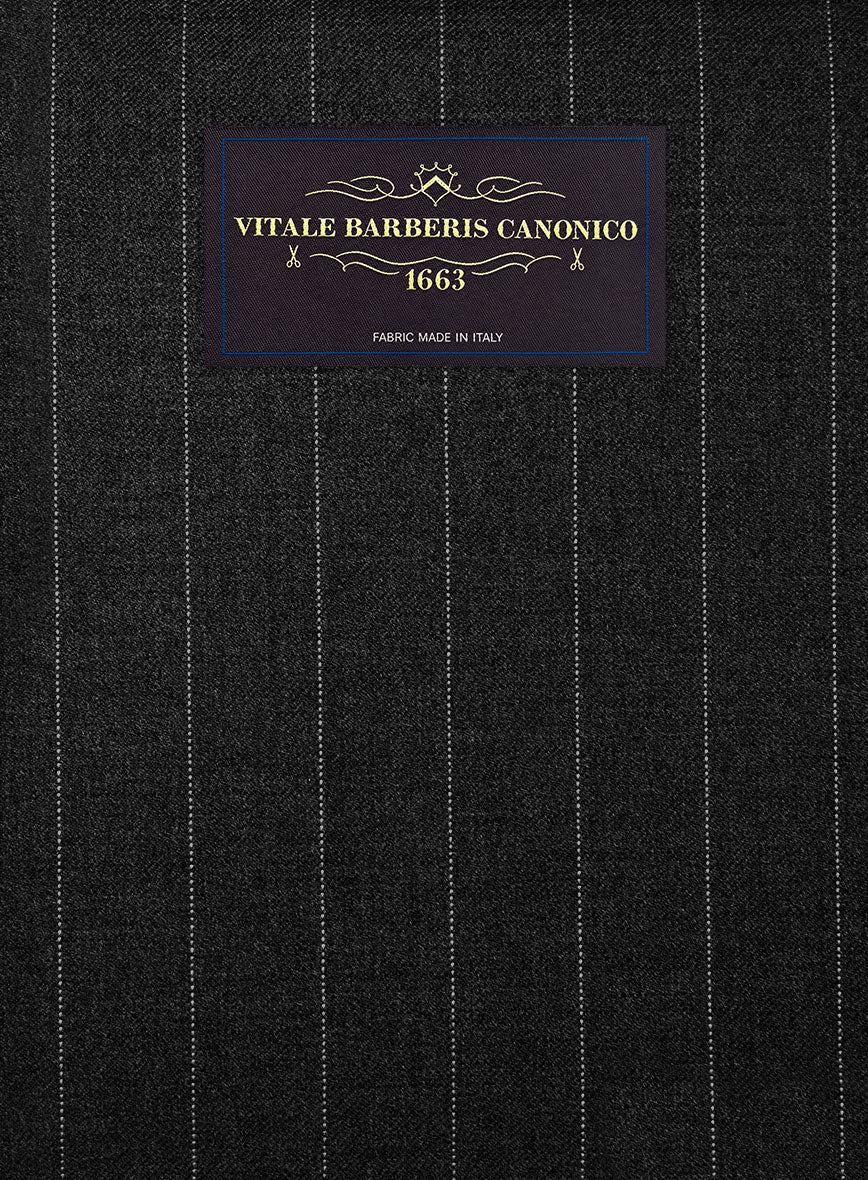 VBC Perennial Charcoal Pinstripe Wool Jacket - StudioSuits