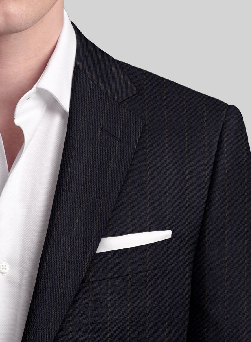 VBC Perennial Dark Blue Stripe Wool Suit - StudioSuits