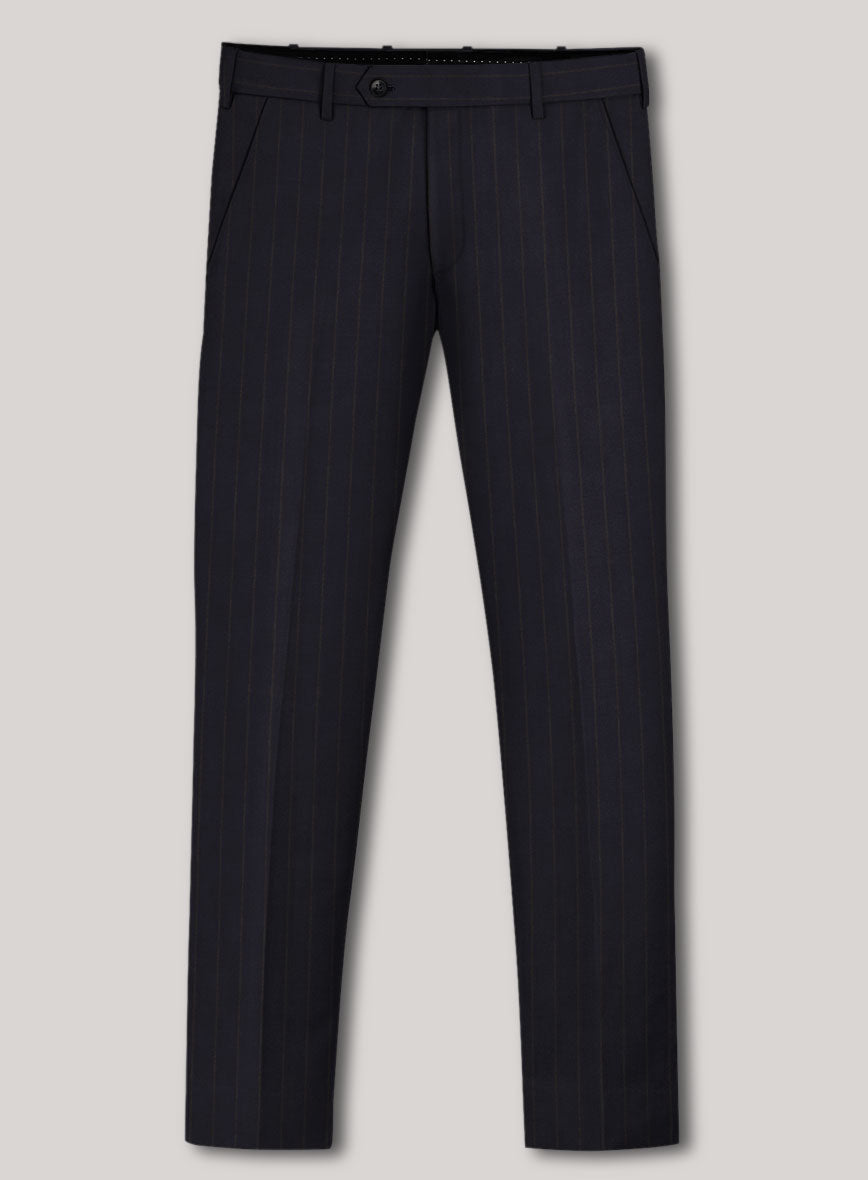 VBC Perennial Dark Blue Stripe Wool Suit - StudioSuits