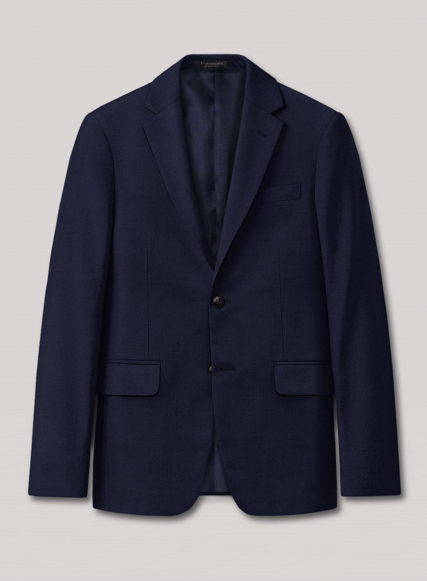 VBC Perennial Dark Blue Wool Jacket - StudioSuits