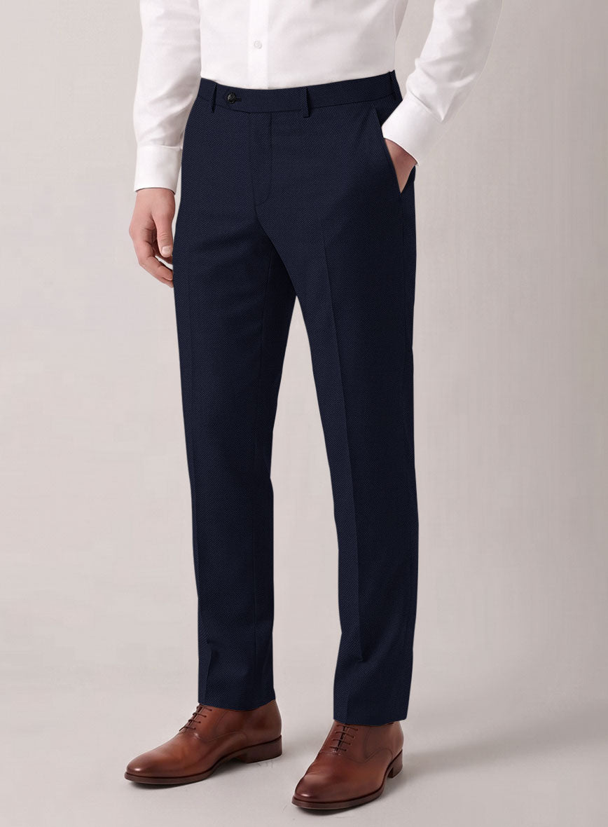 VBC Perennial Dark Blue Wool Pants - StudioSuits