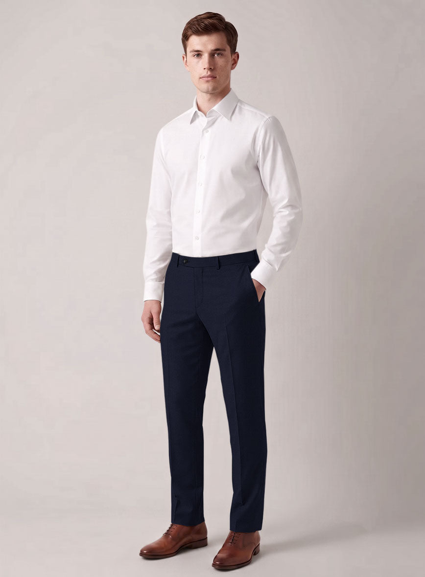 VBC Perennial Dark Blue Wool Pants - StudioSuits