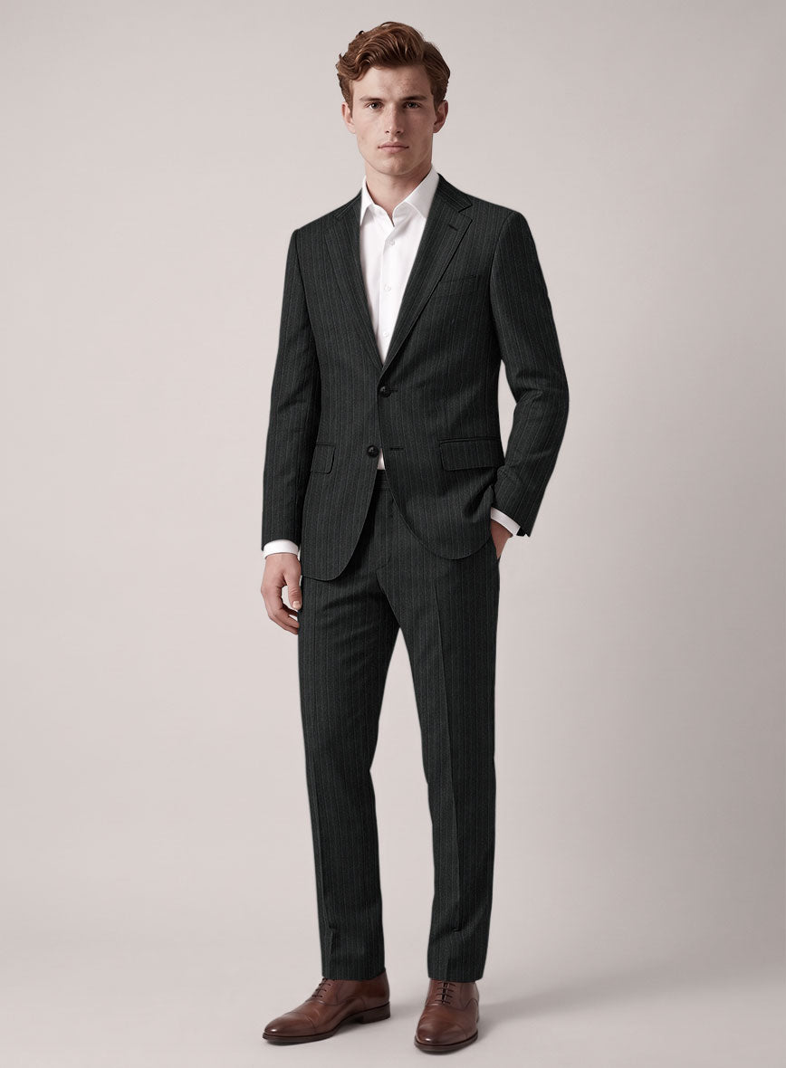 VBC Perennial Dark Gray Pinstripe Wool Suit - StudioSuits