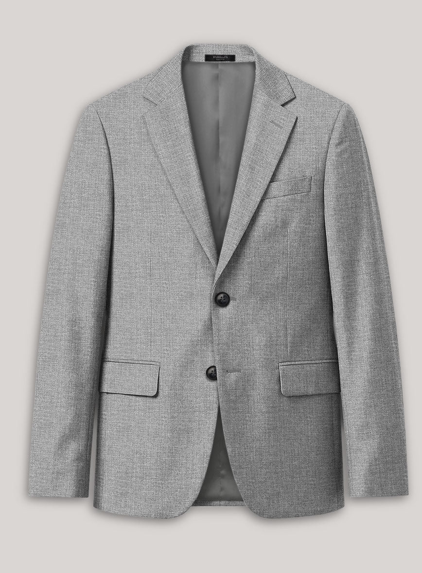 VBC Perennial Elint Gray Wool Jacket - StudioSuits