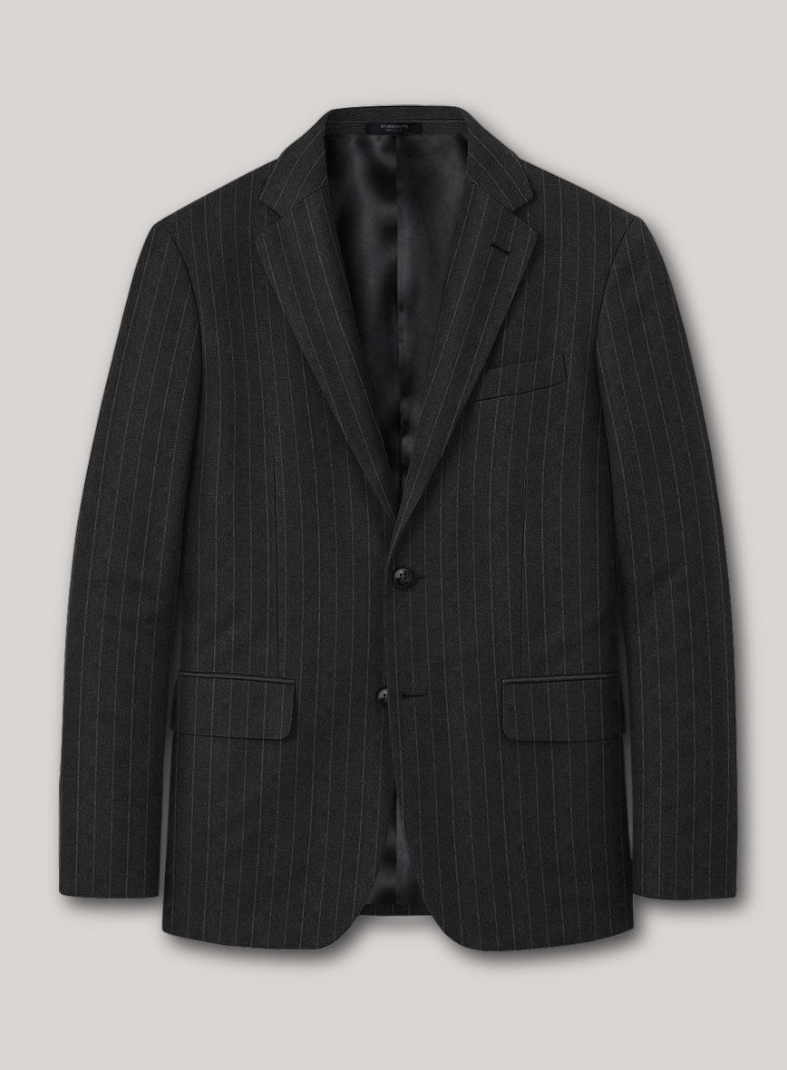 VBC Perennial Graphite Pinstripe Wool Jacket - StudioSuits