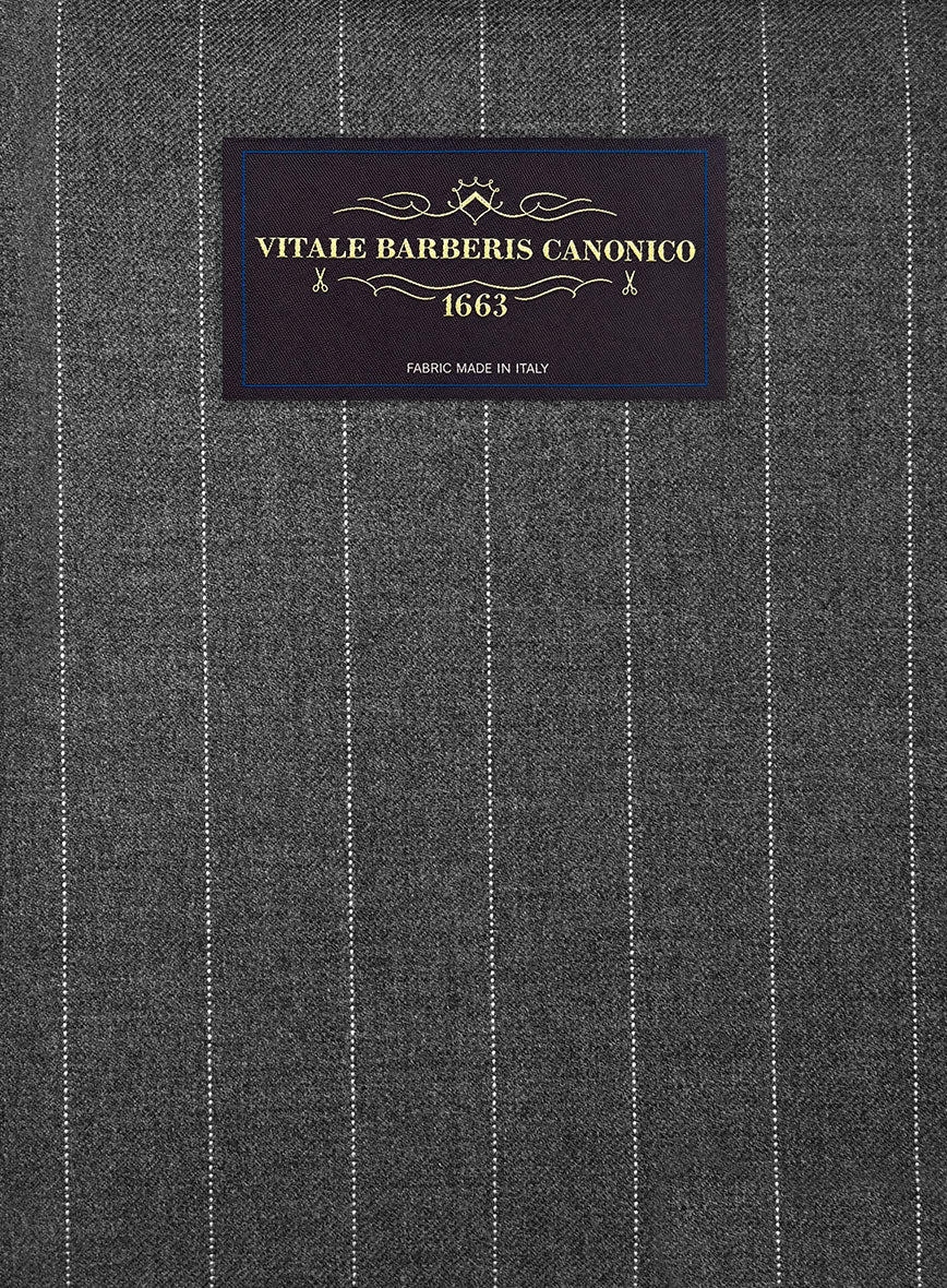 VBC Perennial Gray Pinstripe Wool Pants - StudioSuits