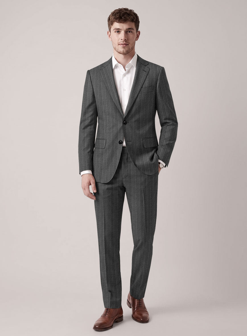 VBC Perennial Gray Pinstripe Wool Suit - StudioSuits