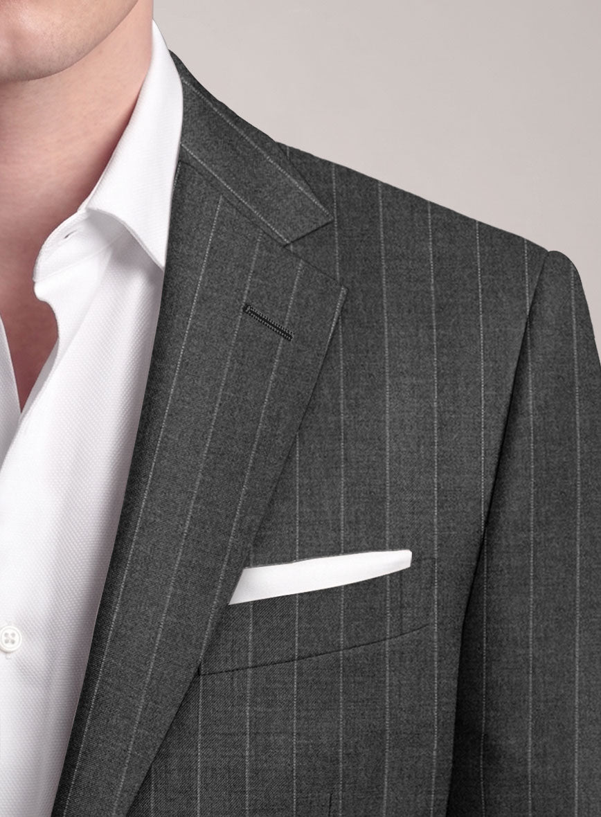 VBC Perennial Gray Pinstripe Wool Suit - StudioSuits