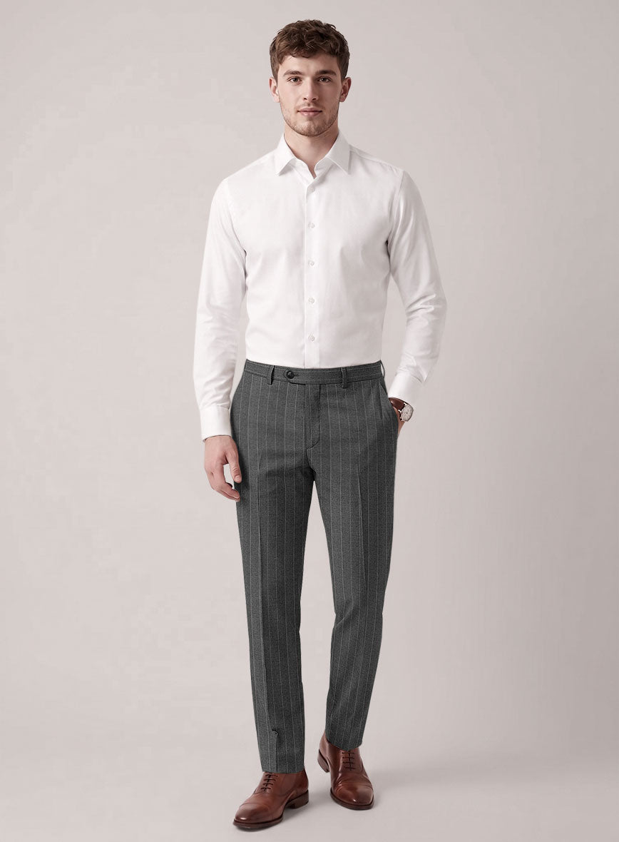VBC Perennial Gray Pinstripe Wool Suit - StudioSuits