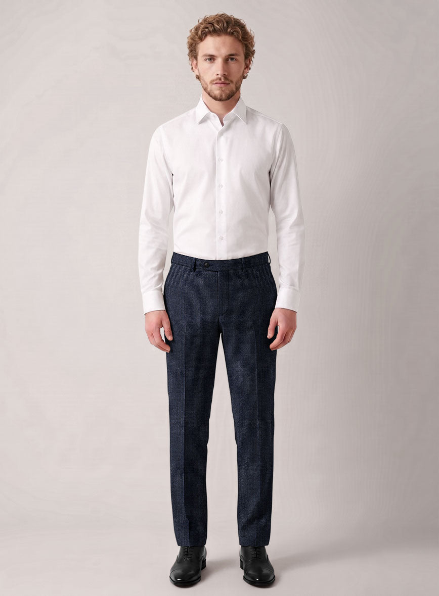 VBC Perennial Ink Blue Mini Birdseye Wool Suit - StudioSuits