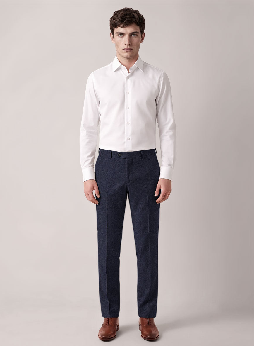 VBC Perennial Marine Blue Wool Pants - StudioSuits