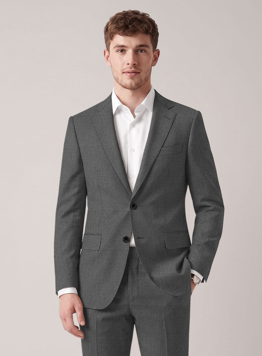 VBC Perennial Midnight Ash Birdseye Wool jacket - StudioSuits
