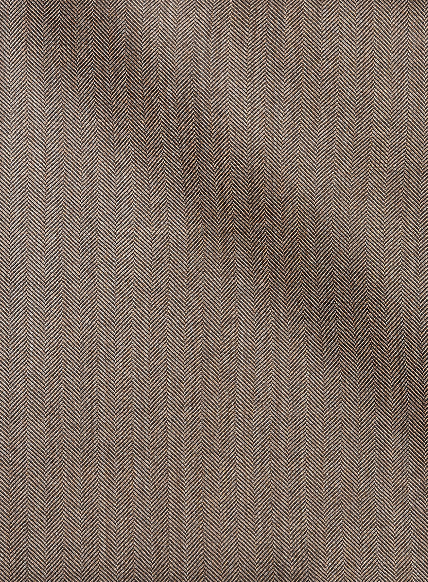 VBC Perennial Mocha Herringbone Wool Pants - StudioSuits