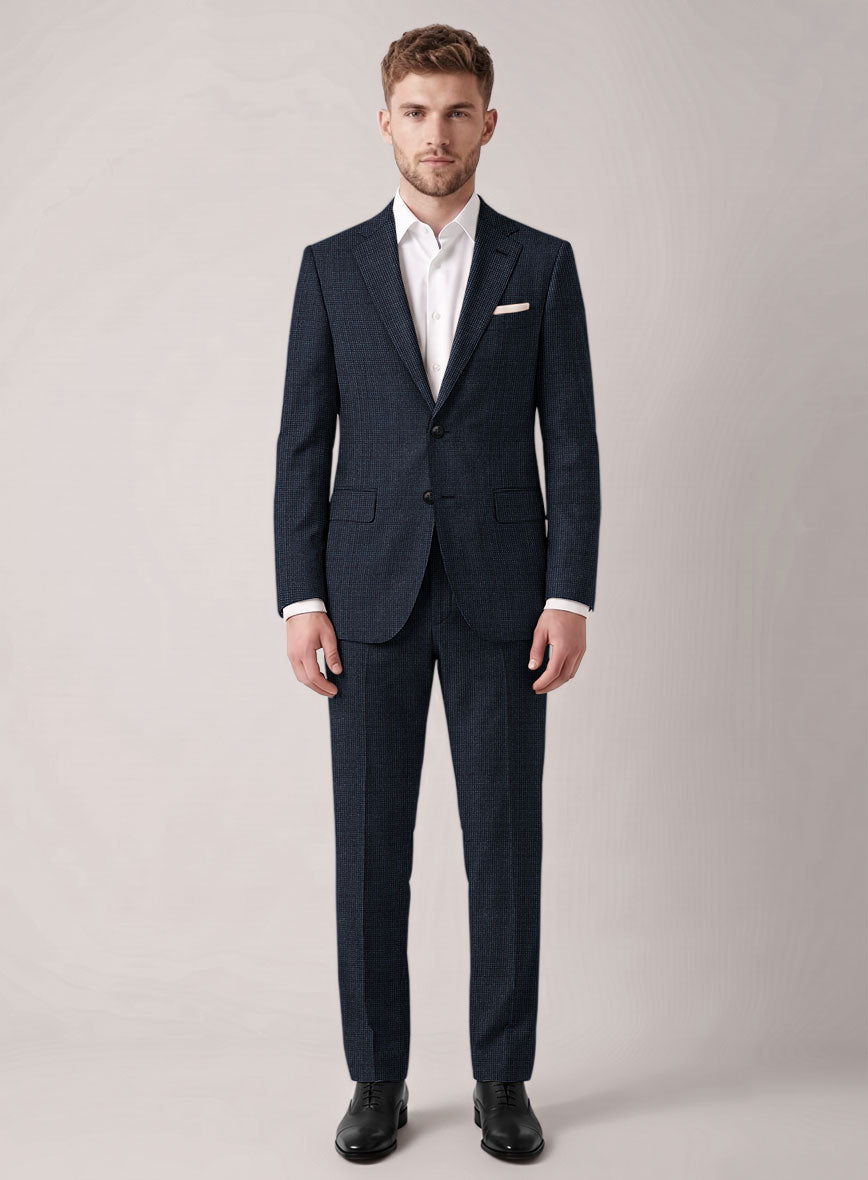 VBC Perennial Navy Mini Birdseye Wool Suit - StudioSuits