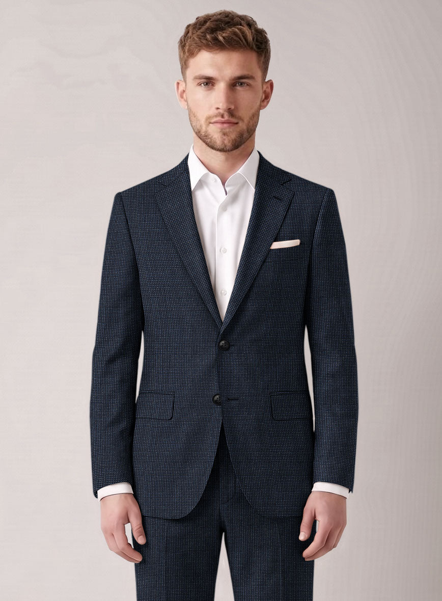 VBC Perennial Navy Mini Birdseye Wool Suit - StudioSuits