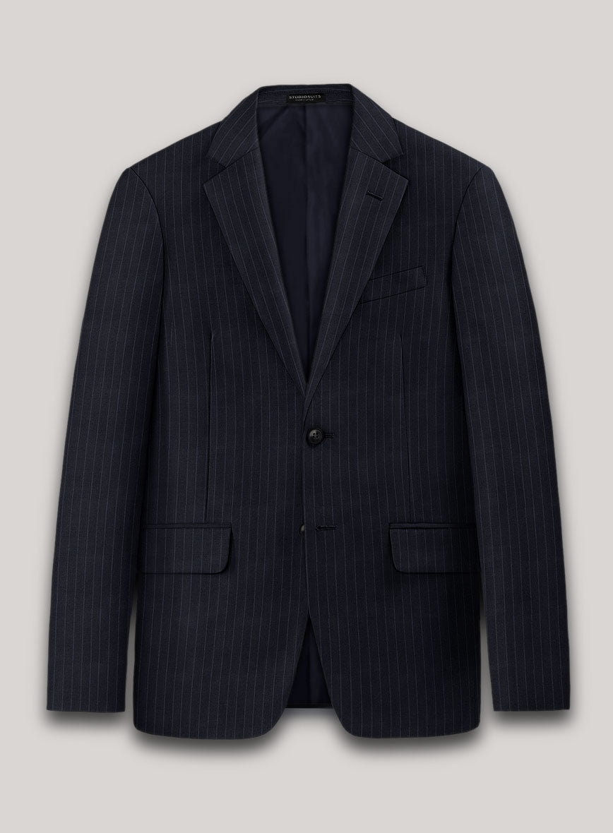 VBC Perennial Navy Pinstripe Wool Jacket - StudioSuits