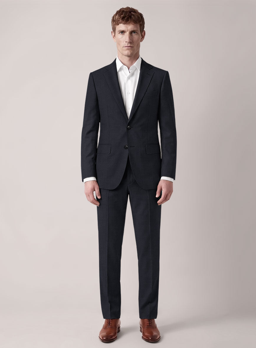 VBC Perennial Persian Blue Birdeye Wool Suit - StudioSuits