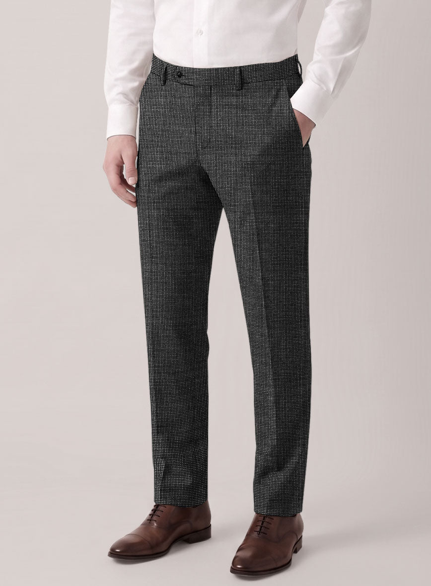 VBC Perennial Smoky Granite Mini Birdseye Wool Pants - StudioSuits