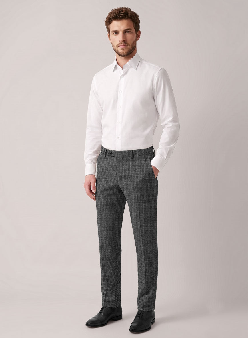 VBC Perennial Sterling Gray Mini Birdseye Wool Pants - StudioSuits