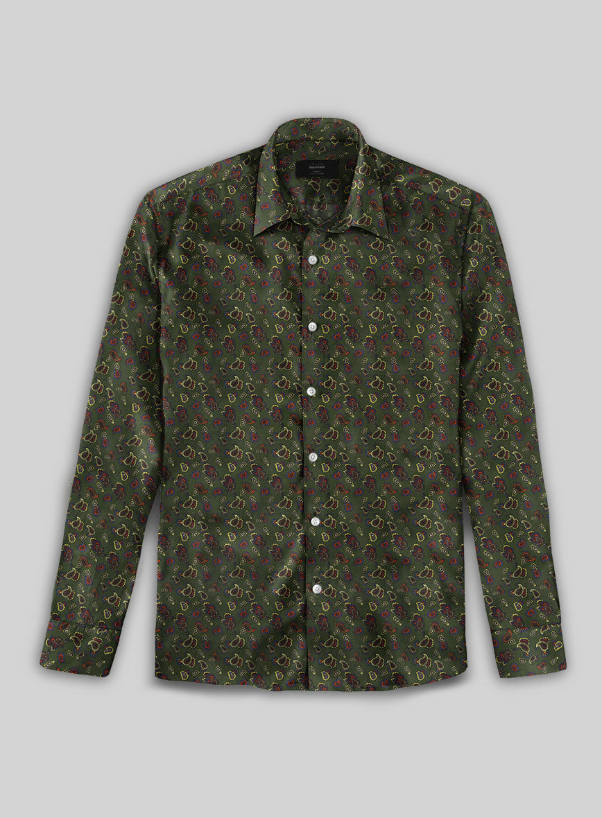 Verdenza Paisley Silk Cotton Shirt - StudioSuits