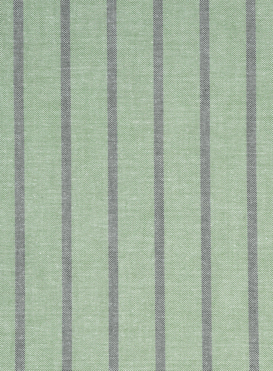 Verdigris Stripe Organic Cotton Shirt - StudioSuits