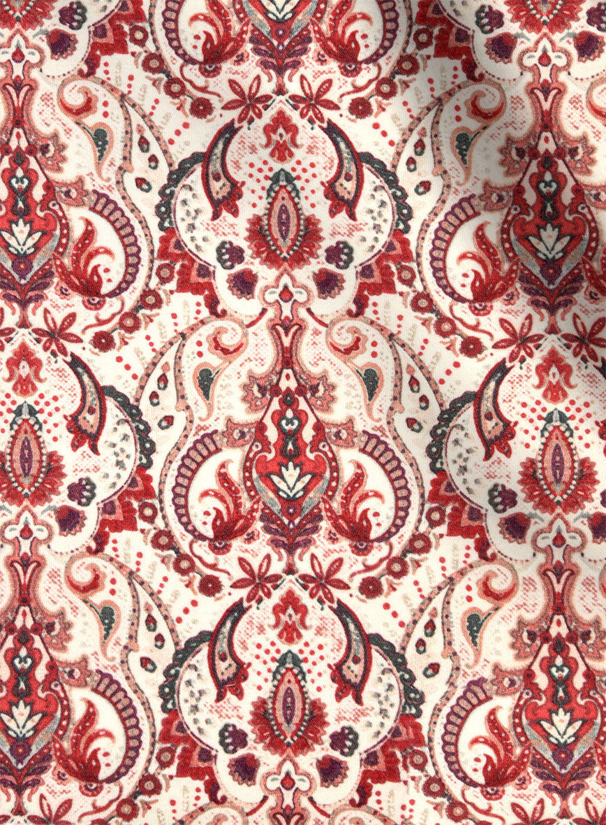 Vermello Regale Silk Cotton Shirt - StudioSuits