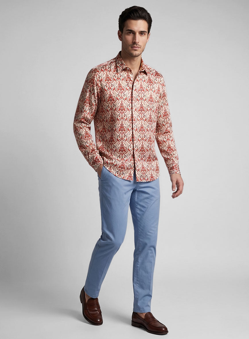 Vermello Regale Silk Cotton Shirt - StudioSuits