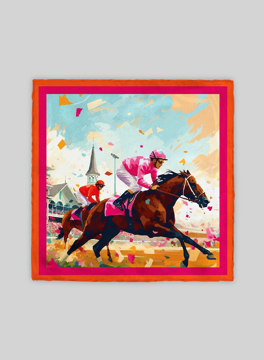Victory Gallop Silk Pocket Square - StudioSuits