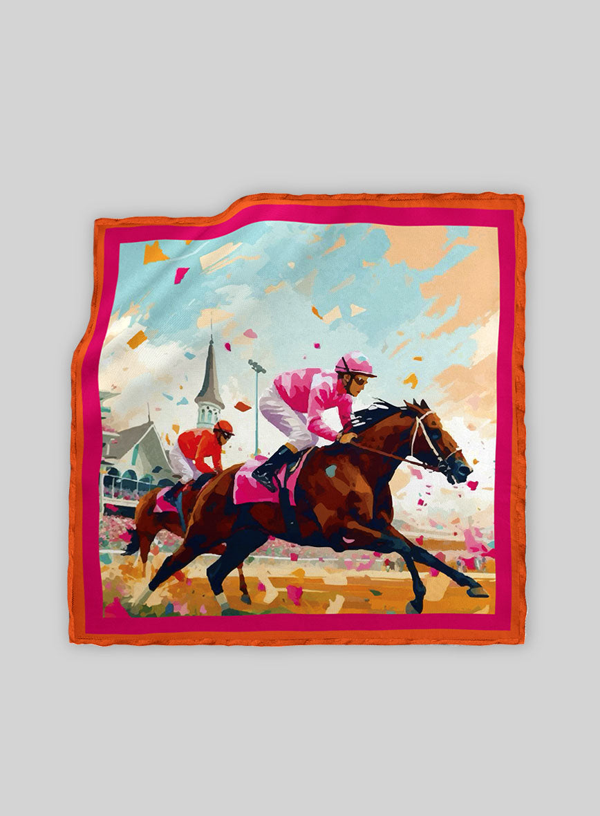 Victory Gallop Silk Pocket Square - StudioSuits