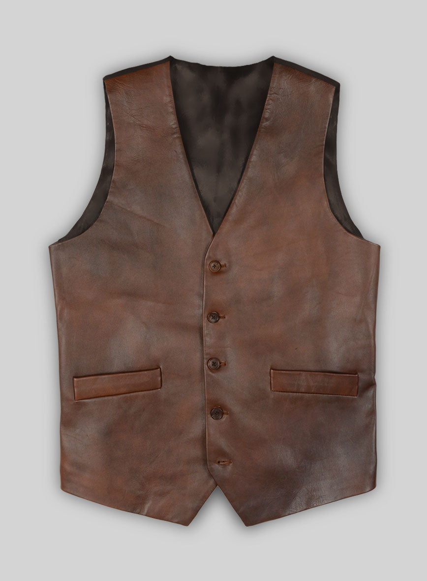 Vintage Herringbone Light Beige Tweed Suit - Leather Trims - StudioSuits