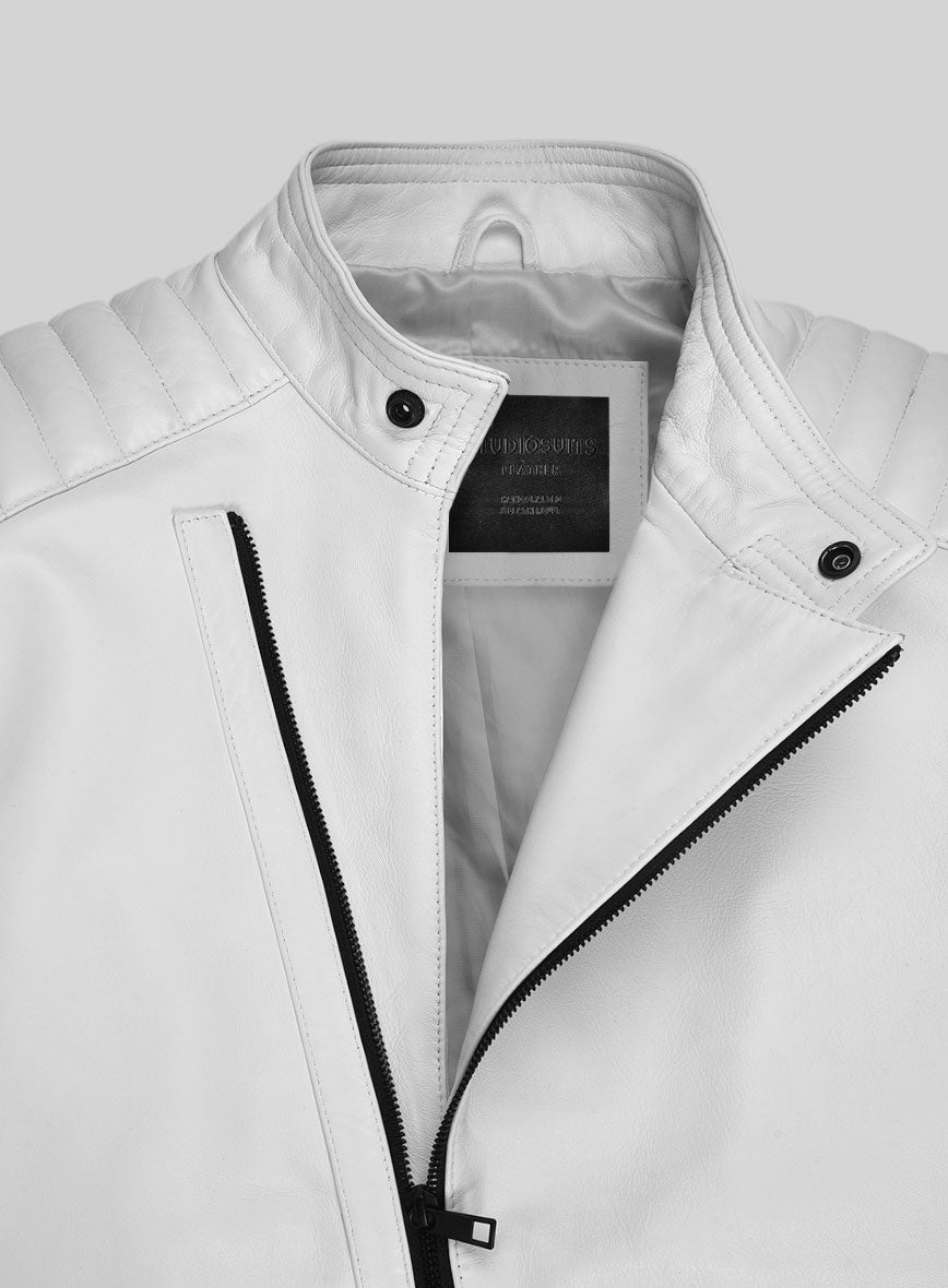 White Leather Jacket Collection StudioSuits