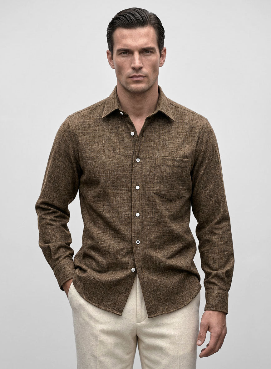 Vintage Glasgow Brown Tweed Shirt - StudioSuits