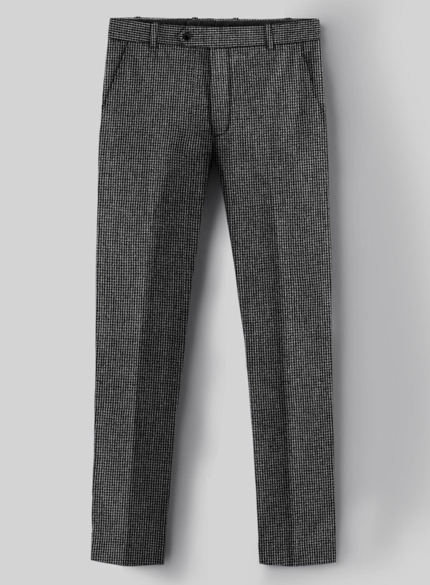 Vintage Gray Macro Weave Tweed Double Breasted Suit - StudioSuits
