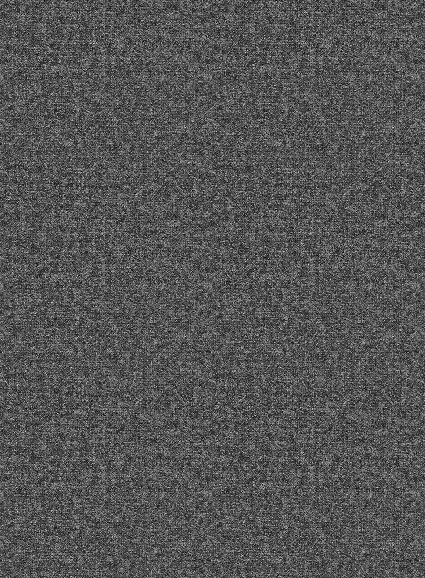 Vintage Plain Dark Gray Tweed Double Breasted Jacket - StudioSuits