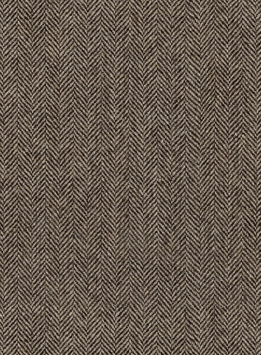 Vintage Dark Brown Herringbone Tweed Pants - StudioSuits