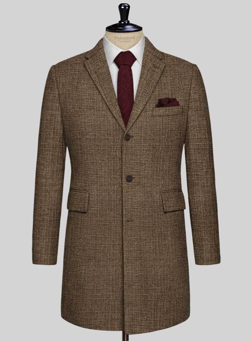 Vintage Glasgow Brown Tweed Overcoat - StudioSuits