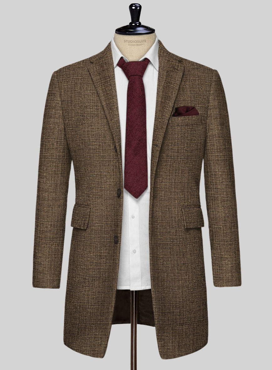 Vintage Glasgow Brown Tweed Overcoat - StudioSuits