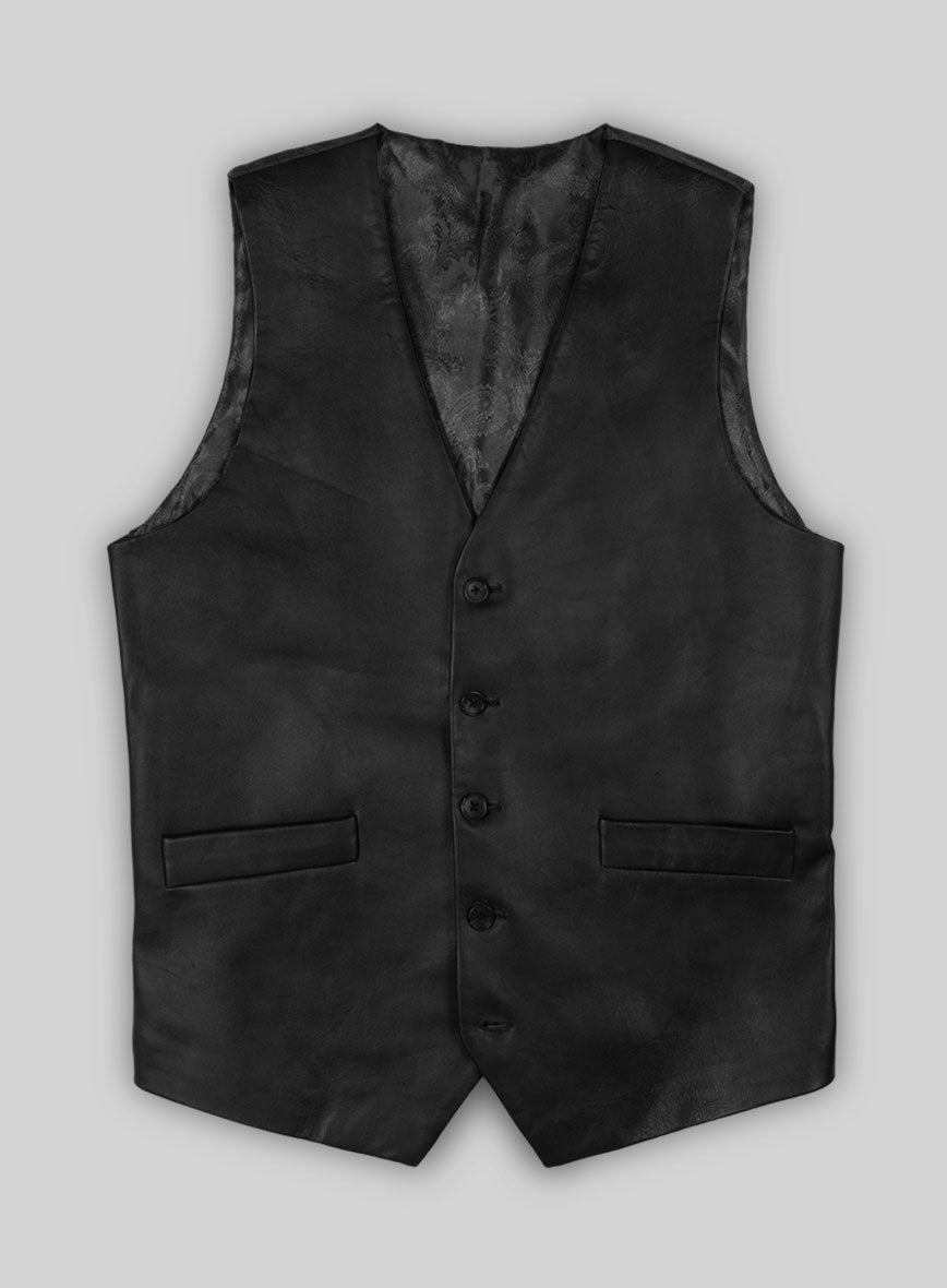 Vintage Herringbone Gray Tweed Suit - Leather Trims - StudioSuits