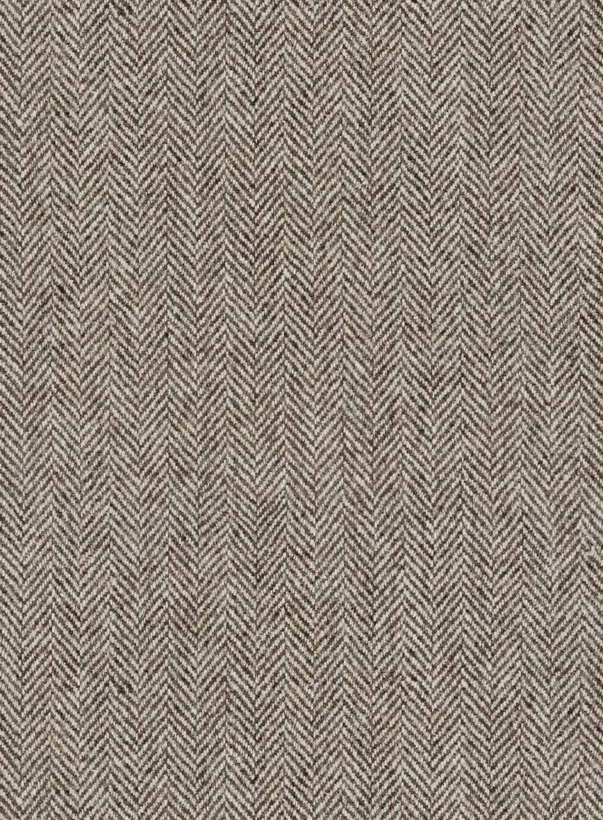 Vintage Herringbone Brown Tweed Shirt - StudioSuits